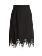 House Of Holland Beaded Tassel-trim Crepe Skirt