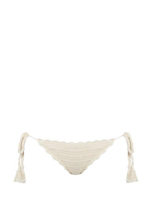 Matchesfashion.com Anna Kosturova - Crochet Bikini Briefs - Womens - Cream