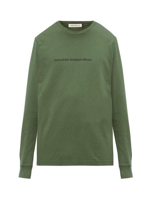 Matchesfashion.com Undercover - Ear Print Sleeve Cotton T Shirt - Mens - Khaki