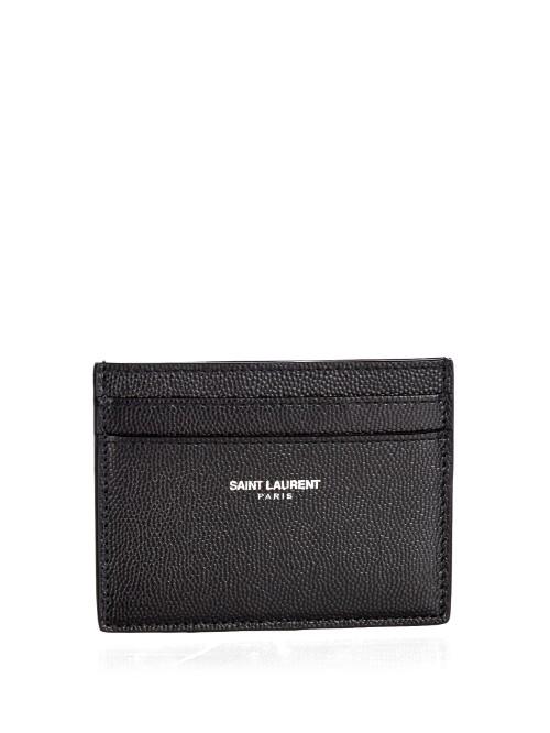 Saint Laurent Grained-leather Cardholder