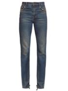 Matchesfashion.com Balenciaga - Distressed Cuff Slim Leg Jeans - Mens - Indigo