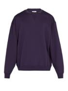 Matchesfashion.com Acne Studios - Flogho Crew Neck Cotton Sweatshirt - Mens - Purple