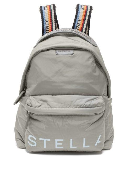 Matchesfashion.com Stella Mccartney - Rainbow Strap Padded Backpack - Womens - Grey Multi