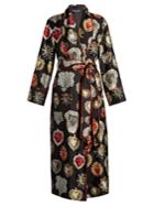 Dolce & Gabbana Heart-print Tie-waist Robe