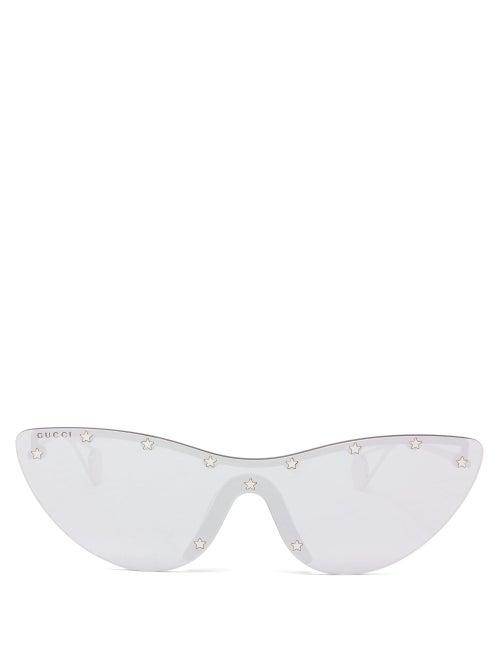 Matchesfashion.com Gucci - Metal Cat-eye Sunglasses - Womens - Silver