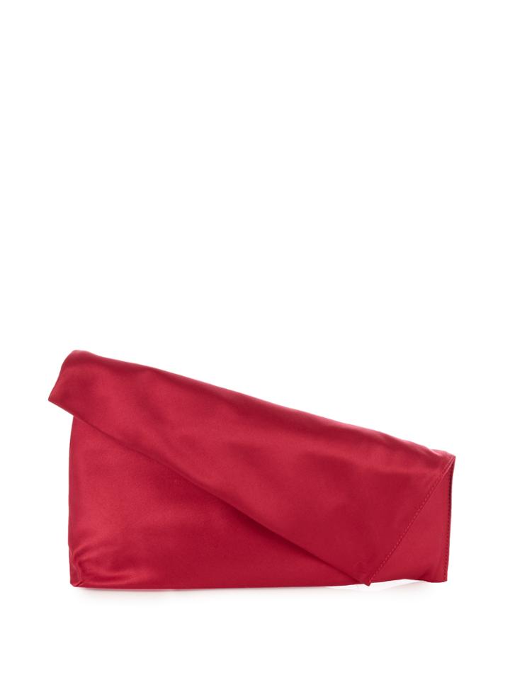Diane Von Furstenberg Foldover Satin Clutch