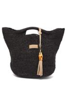 Matchesfashion.com Heidi Klein - Grace Bay Mini Raffia Bucket Bag - Womens - Black