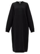 Matchesfashion.com Raey - Organic And Recycled-yarn Cotton-blend Maxi Dress - Womens - Black