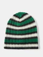 Erl - Striped Beanie Hat - Mens - Green Multi