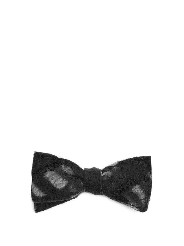 Title Of Work Checked Wool Bow Tie