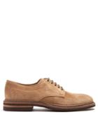 Brunello Cucinelli Round-toe Suede Derby Shoes