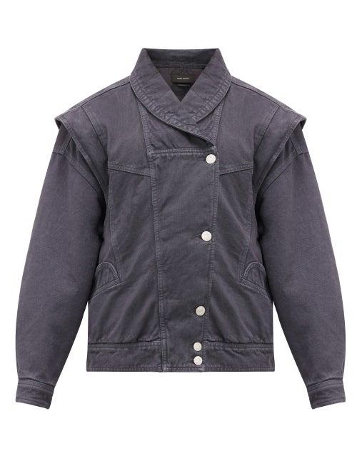 Matchesfashion.com Isabel Marant - Eriala Detachable-sleeve Denim Jacket - Womens - Black