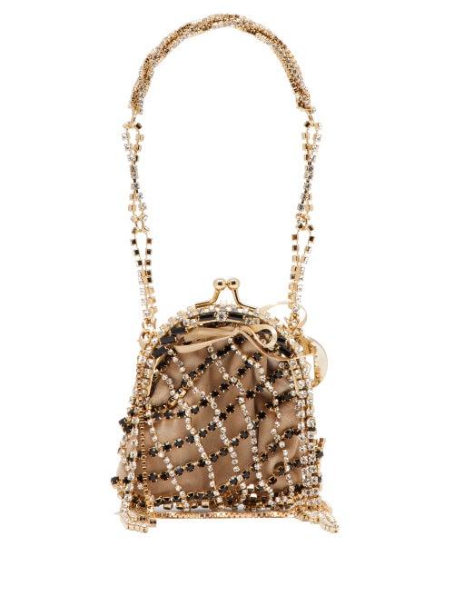 Matchesfashion.com Rosantica By Michela Panero - Baudelaire Mini Crystal Encrusted Purse Clutch - Womens - Crystal Multi