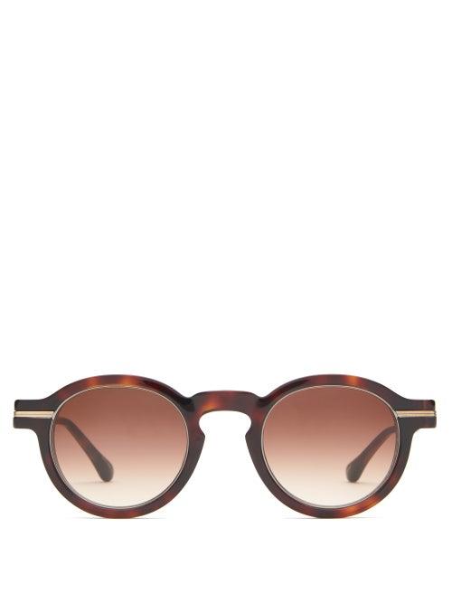Matchesfashion.com Matsuda - M2050 Round Tortoiseshell-acetate Sunglasses - Mens - Brown