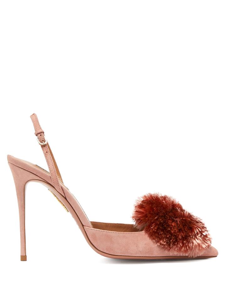 Aquazzura Powder Puff 105 Suede Pumps
