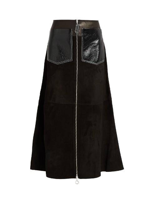 Edun Zip-through Suede Skirt