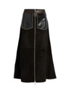 Edun Zip-through Suede Skirt