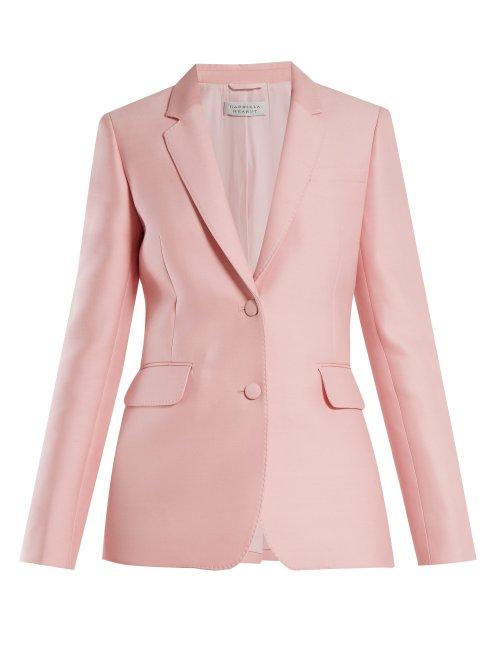 Matchesfashion.com Gabriela Hearst - Sophie Single Breasted Blazer - Womens - Light Pink