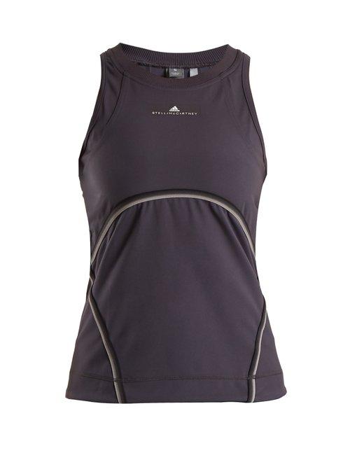 Matchesfashion.com Adidas By Stella Mccartney - Cut Out Performance Tank Top - Womens - Dark Grey