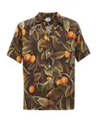 Matchesfashion.com Endless Joy - Snaker Printed Short Sleeved Shirt - Mens - Green Multi