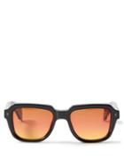 Jacques Marie Mage - Taos Square Acetate Sunglasses - Womens - Black Brown