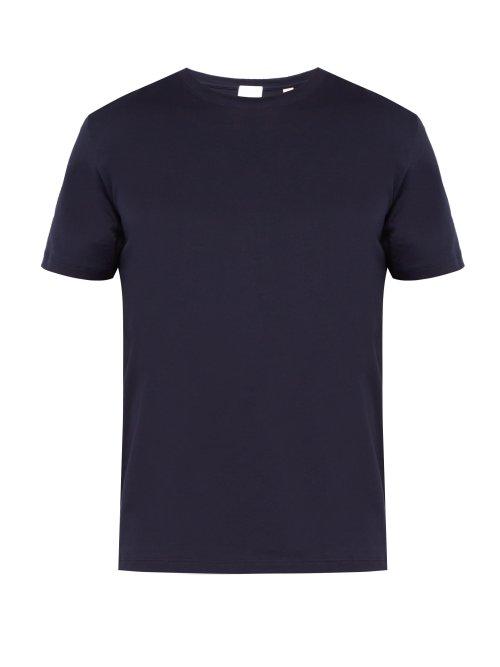 Matchesfashion.com Handvaerk - Crew Neck Cotton T Shirt - Mens - Navy