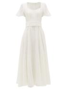 Matchesfashion.com Goat - Julip Sweetheart-neck Lace Dress - Womens - White