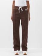 Loewe - Anagram-embroidered Jersey Track Pants - Womens - Brown