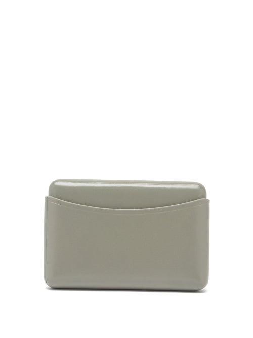 Matchesfashion.com Lemaire - Moulded Leather Cardholder - Womens - Light Grey