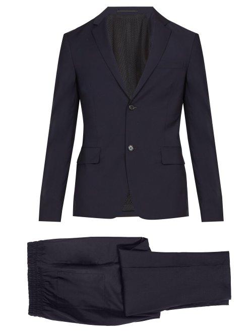 Matchesfashion.com Prada - Single Breasted Suit - Mens - Navy