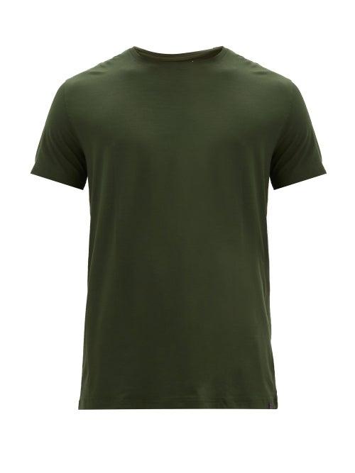 Matchesfashion.com Derek Rose - Basel Jersey T-shirt - Mens - Khaki