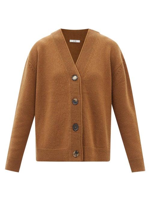 Co - V-neck Cashmere Cardigan - Womens - Brown