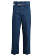 Marni Cut-out Belt Cropped Denim Trousers