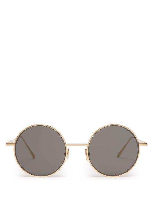 Matchesfashion.com Acne Studios - Round Frame Metal Sunglasses - Womens - Black Multi