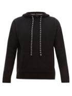 Matchesfashion.com Alanui - Paisley Jacquard Wool Blend Hooded Sweater - Mens - Black