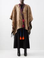 Etro - Tasselled Leopard-print Wool Wrap - Womens - Leopard Print