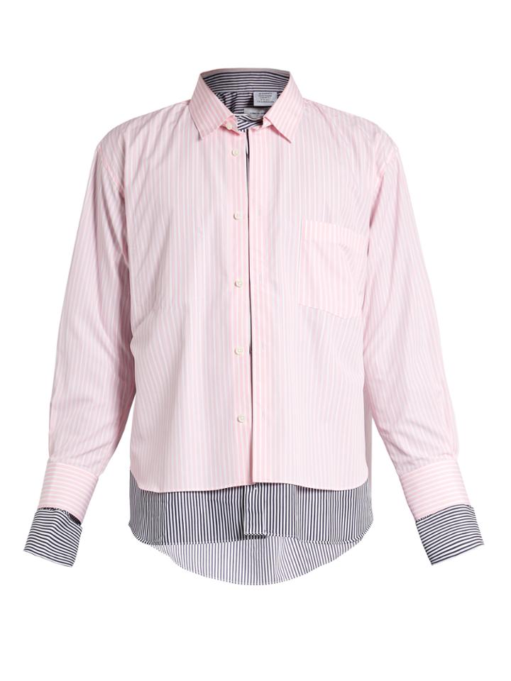 Vetements X Comme Des Garons Double-layer Shirt
