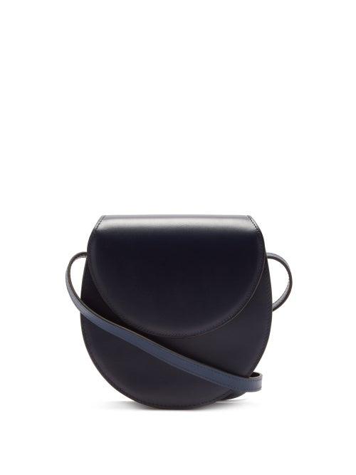 Matchesfashion.com Hunting Season - The Saddle Leather Cross-body Bag - Womens - Navy