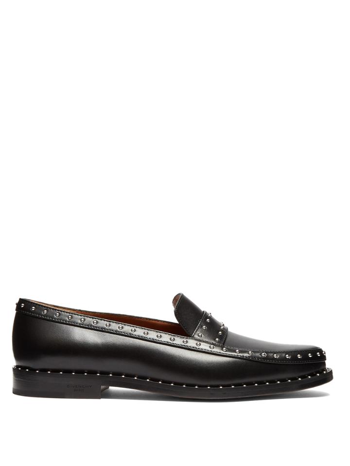 Givenchy Elegant Studded Leather Loafers