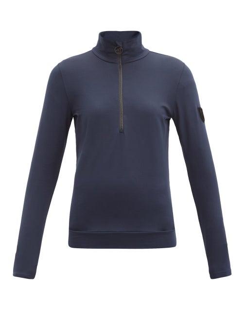 Matchesfashion.com Toni Sailer - Wieka Half-zip Jersey Thermal Top - Womens - Dark Blue
