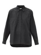 Matchesfashion.com Nili Lotan - Kelsey Cotton-poplin Shirt - Womens - Black