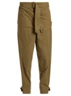 Matchesfashion.com Jw Anderson - Folded Low Rise Cotton Trousers - Womens - Khaki