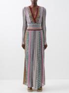 Missoni - Sequinned Metallic-knit Maxi Dress - Womens - Multi