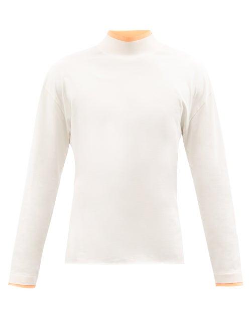 Erl - Layered High-neck Cotton-jersey T-shirt - Mens - White