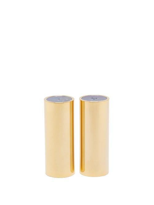 Matchesfashion.com Aerin - Lucas Lapis-top Salt And Pepper Shakers - Gold