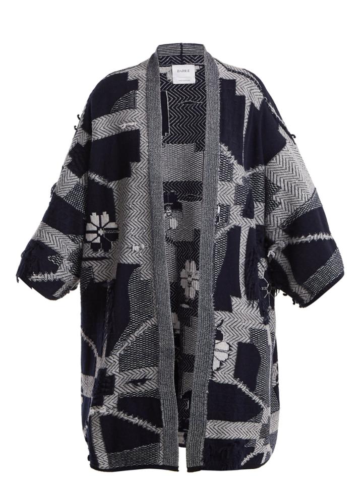 Barrie Broken Tiles Cashmere Kimono Cardigan