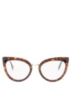 Matchesfashion.com Fendi - Cat Eye Tortoiseshell Acetate Glasses - Womens - Tortoiseshell