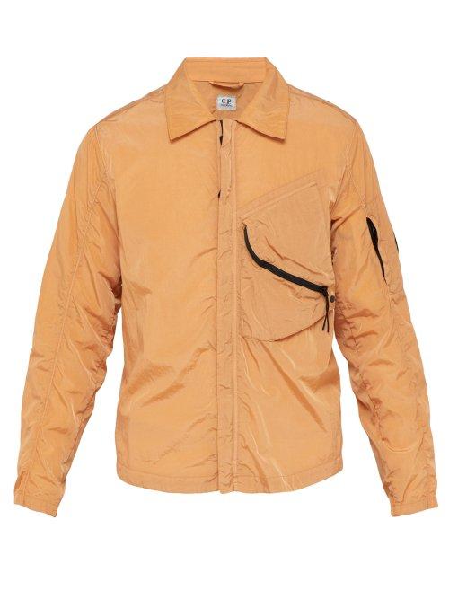 Matchesfashion.com C.p. Company - Lens Coated Zip Through Jacket - Mens - Orange