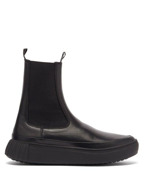 Matchesfashion.com Primury - Waffle Chunky-sole Leather Chelsea Boots - Mens - Black