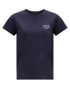 Matchesfashion.com A.p.c. - Denise Logo-embroidered Cotton-jersey T-shirt - Womens - Navy